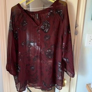Maurices sheer top. Size 3X